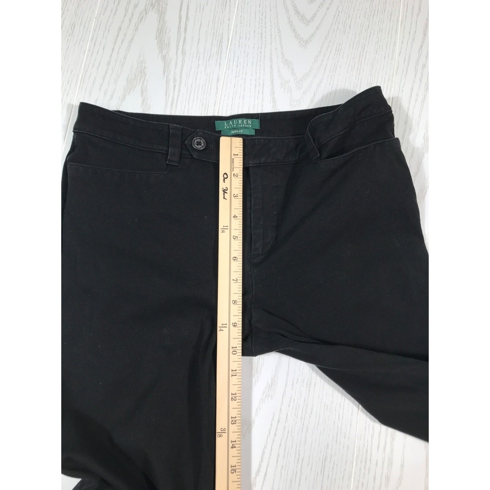 Lauren Ralph Lauren Chino Pants Women 8 Black Adele Dress Pant Straight 2 Pair - Picture 3 of 11